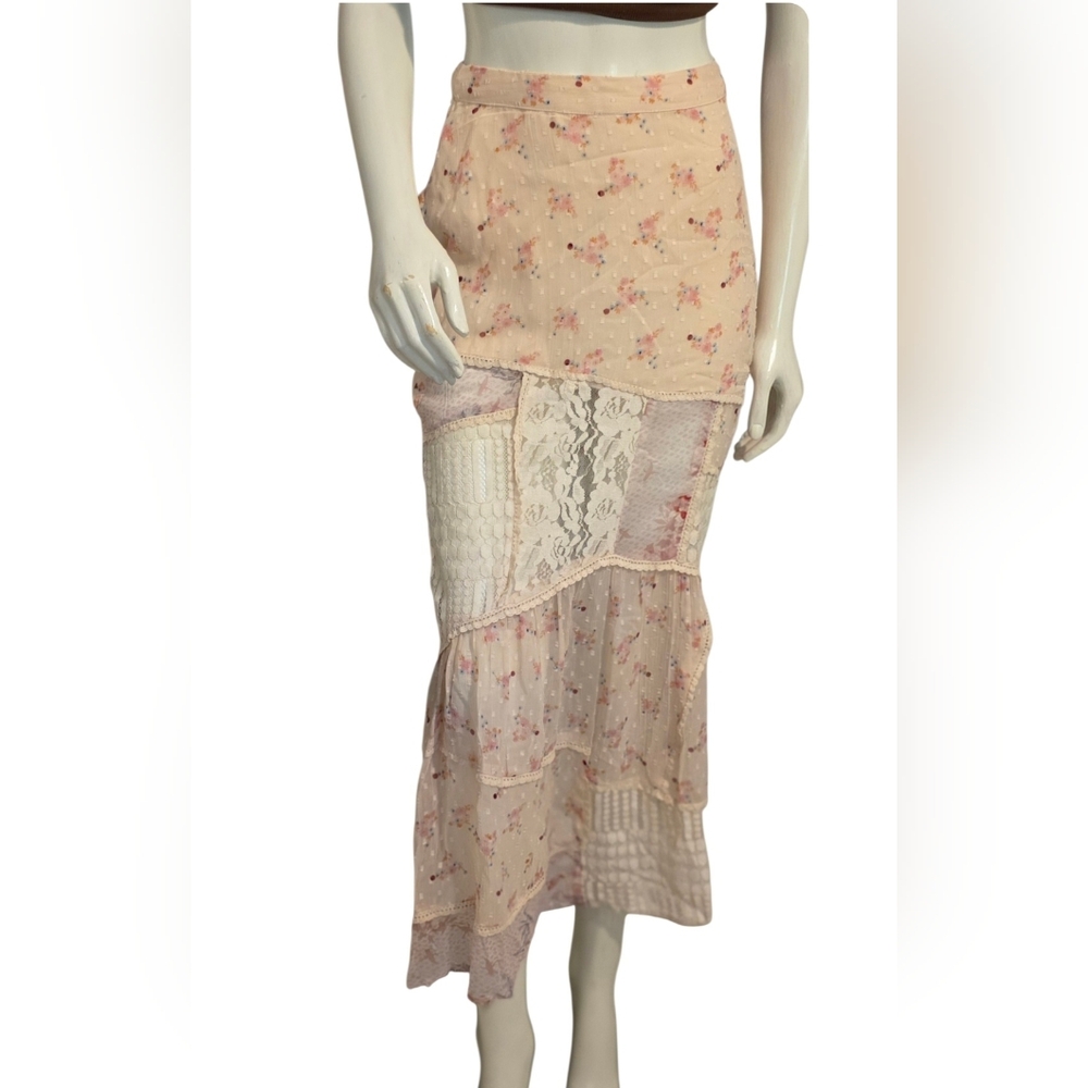 Free People Daniella Lace Maxi Skirt White Size XS NWT - Picture 2 of 15